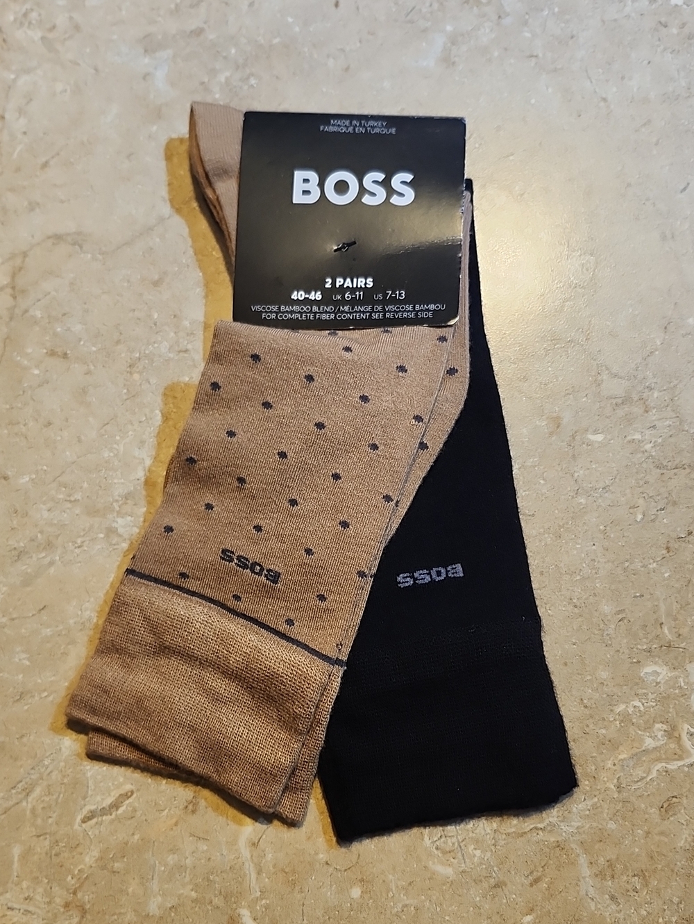 Boss Men's 2-pack Bamboo Blend Dress Socks